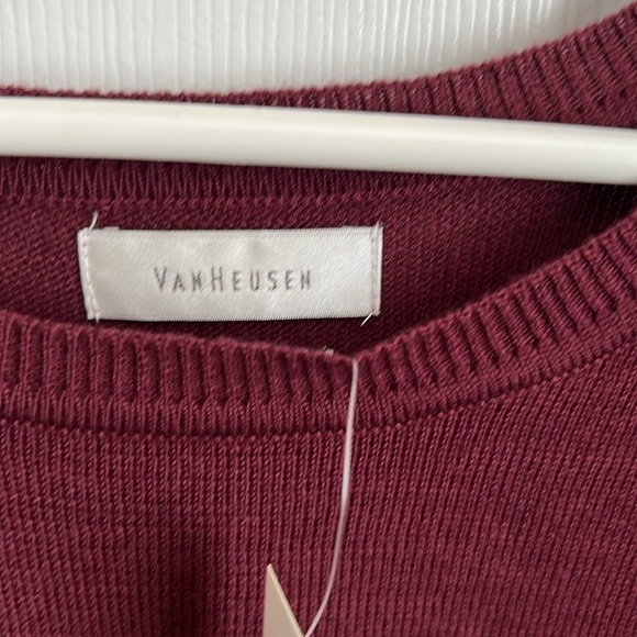 NEW! Burgundy sweater‎ by Van Heusen size large - Picture 3 of 9